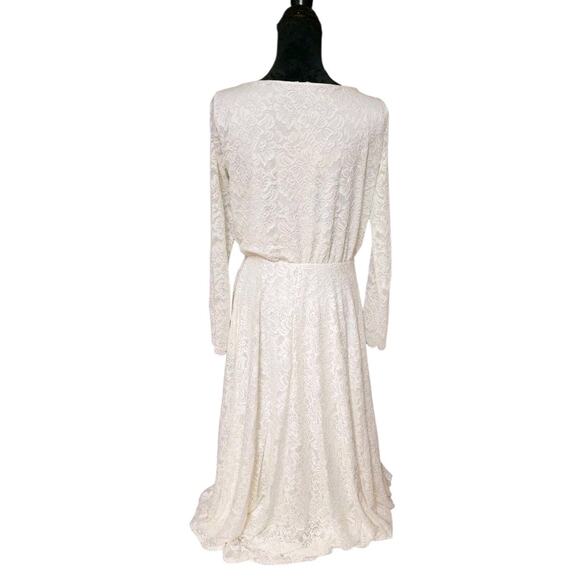Blush Women's Ivory Maxi Bohemian Lace Sweatheart Neck Wedding Dress Size XL - Picture 5 of 7